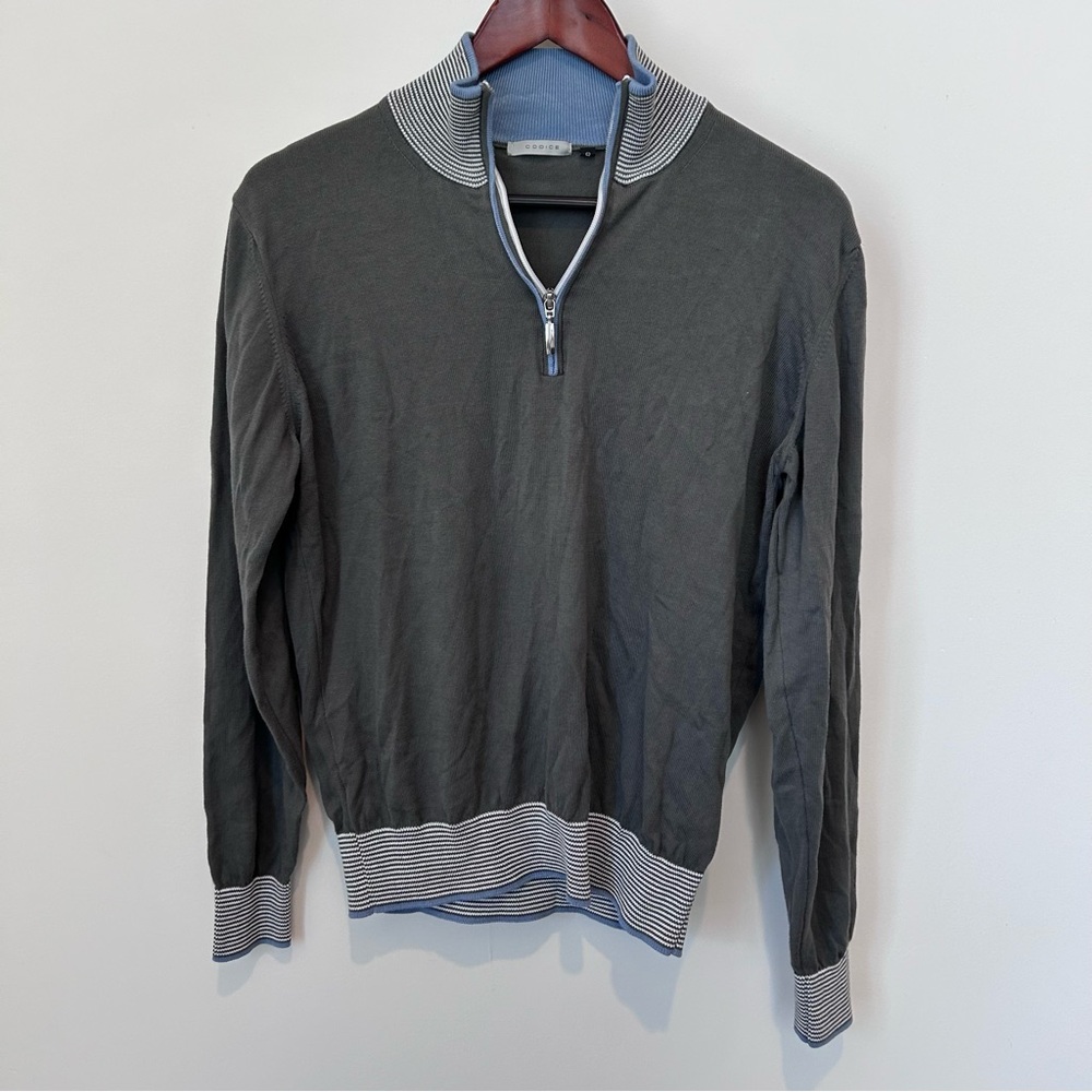 Codice Men's Gray Zip-Up Sweater